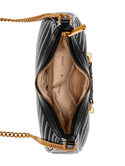Guess Sela Mini Crossbody Hobo Zwart | GUESS-SN29043