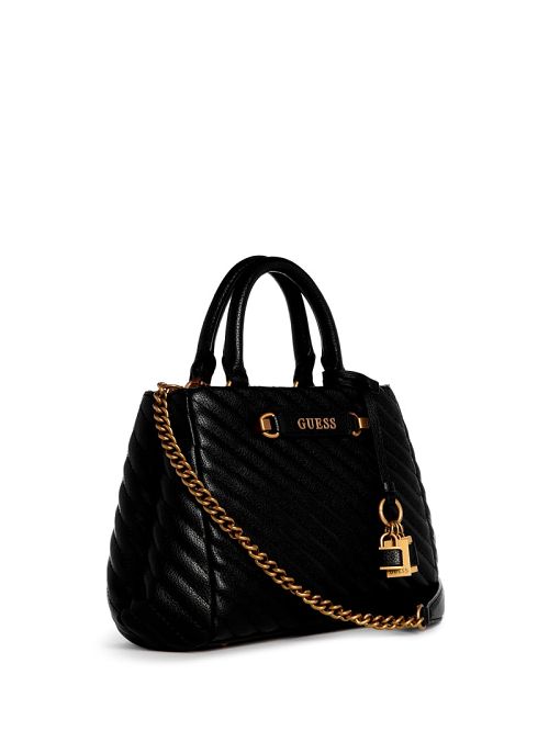 Guess Sela Small Girlfriend Satchel Zwart | GUESS-SN29200
