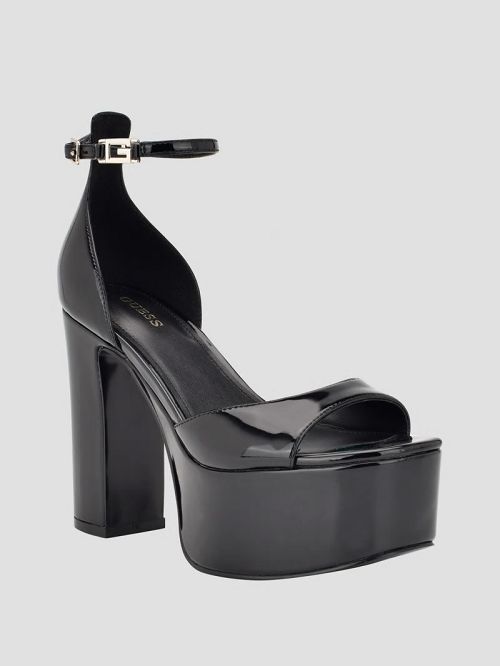 Guess Selima Platform Heels Zwart | GUESS-SN29784