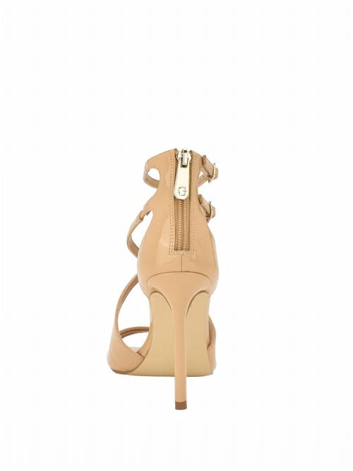Guess Sella Strappy Stiletto Heels Beige | GUESS-SN29660