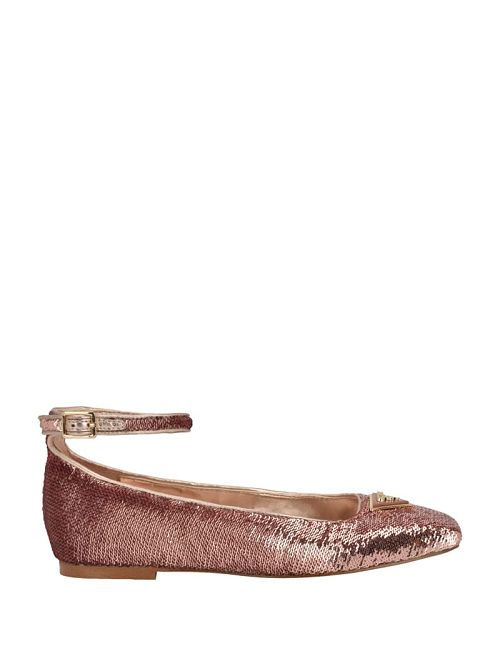 Guess Sequin Ankle Strap Ballet Flats Roze | GUESS-SN29886
