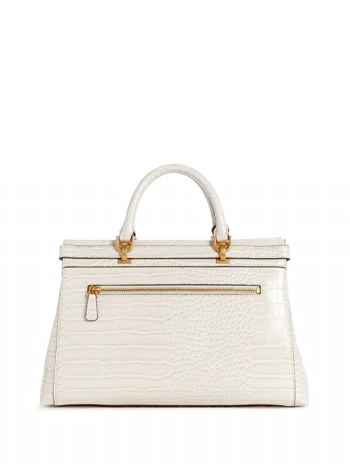 Guess Sestri Crocodile-Embossed Satchel Wit | GUESS-SN29300