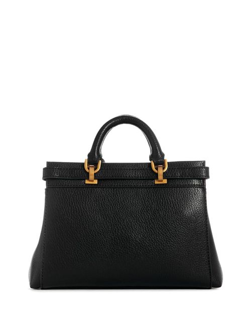 Guess Sestri Pebbled Mini Satchel Zwart | GUESS-SN29237