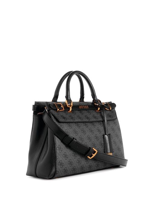 Guess Sestri Quattro G Luxury Satchel Zwart | GUESS-SN28750