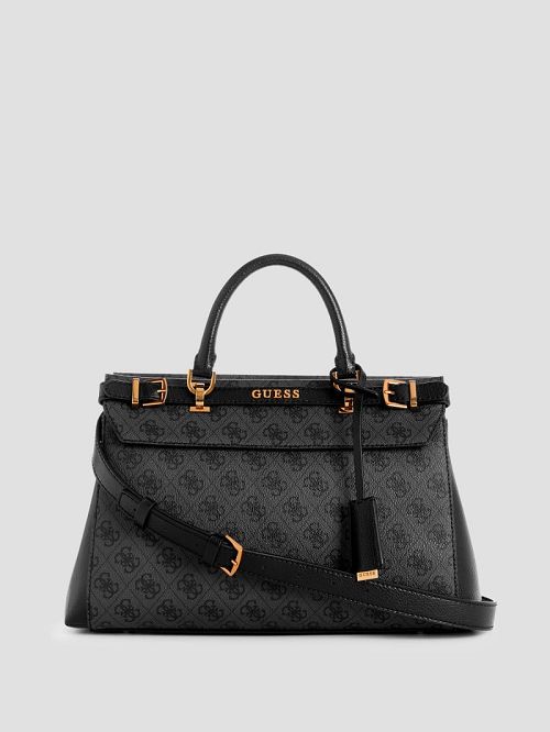 Guess Sestri Quattro G Luxury Satchel Zwart | GUESS-SN28750