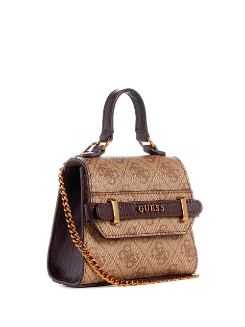 Guess Sestri Quattro G Micro Mini Satchel Bruin | GUESS-SN29313