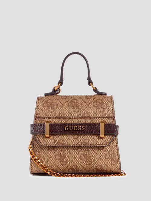 Guess Sestri Quattro G Micro Mini Satchel Bruin | GUESS-SN29313