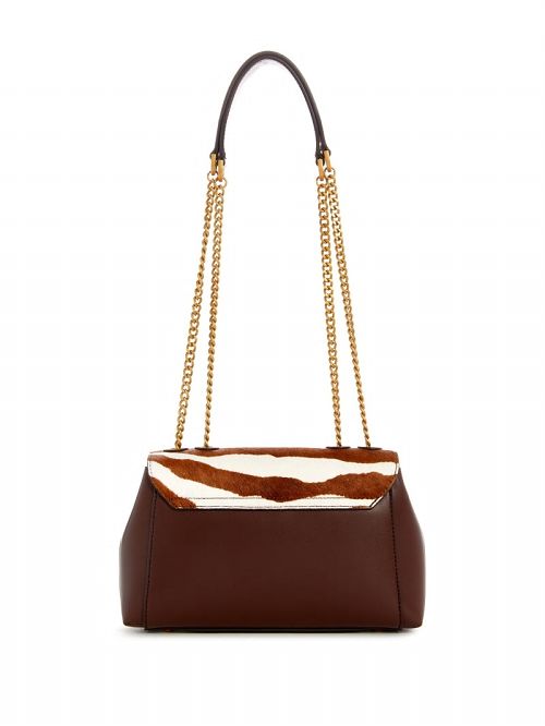 Guess Sestri Zebra Convertible Crossbody Bruin | GUESS-SN29163