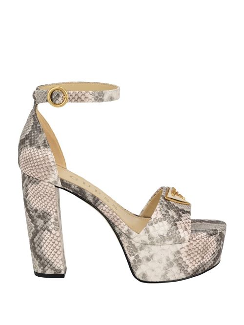 Guess Seton Embossed Heels Beige | GUESS-SN29809