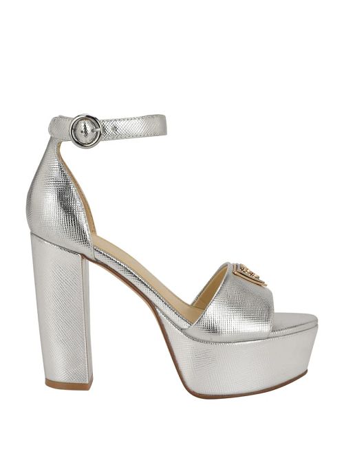 Guess Seton Embossed Heels Zilver | GUESS-SN29584