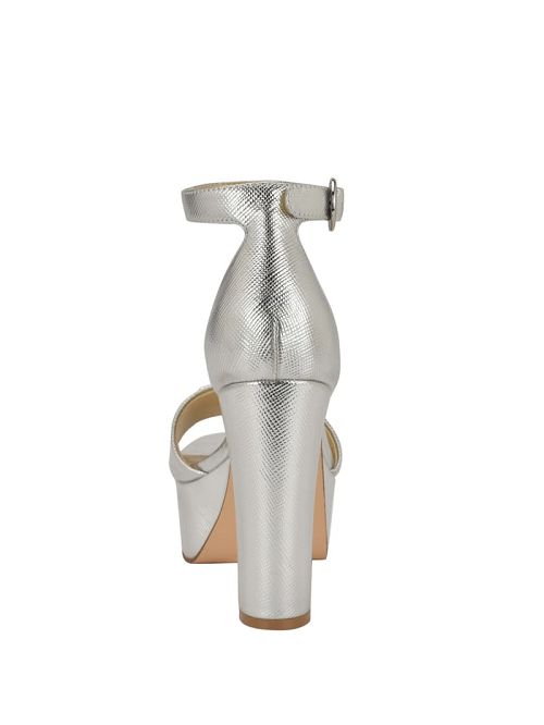 Guess Seton Embossed Heels Zilver | GUESS-SN29584