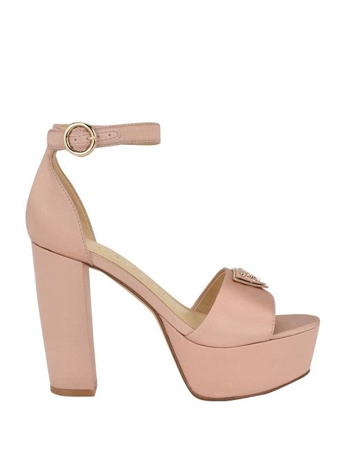 Guess Seton Satin Platform Heels Roze | GUESS-SN29848
