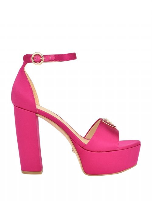 Guess Setone Satin Signature Platform Heels Roze | GUESS-SN29845