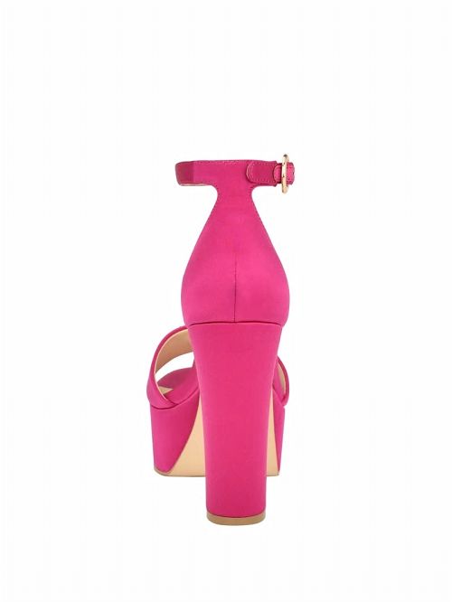 Guess Setone Satin Signature Platform Heels Roze | GUESS-SN29845