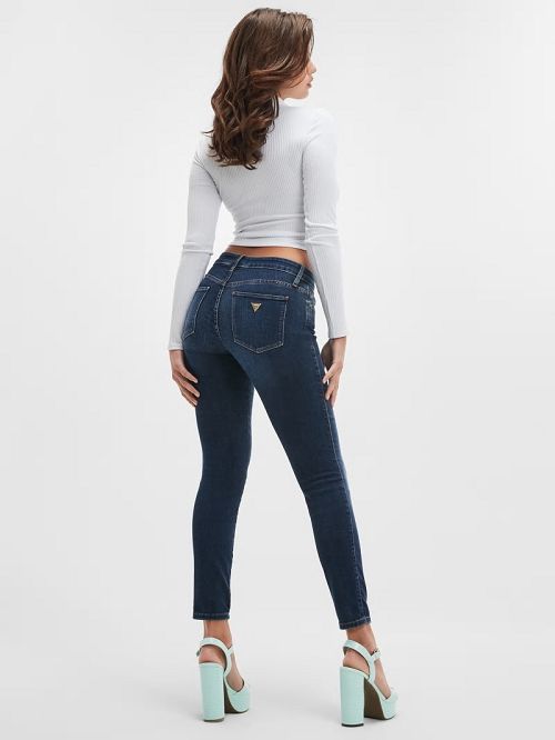 Guess Sexy Curve Mid-Rise Skinny Jeans Blauw | GUESS-SN26615