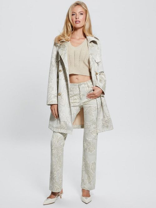 Guess Sexy Faux-Suede Bootcut Pants Beige | GUESS-SN28315