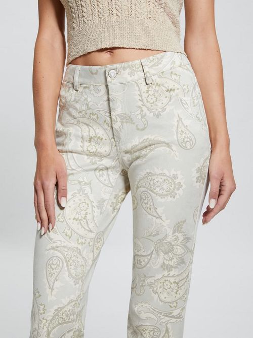 Guess Sexy Faux-Suede Bootcut Pants Beige | GUESS-SN28315
