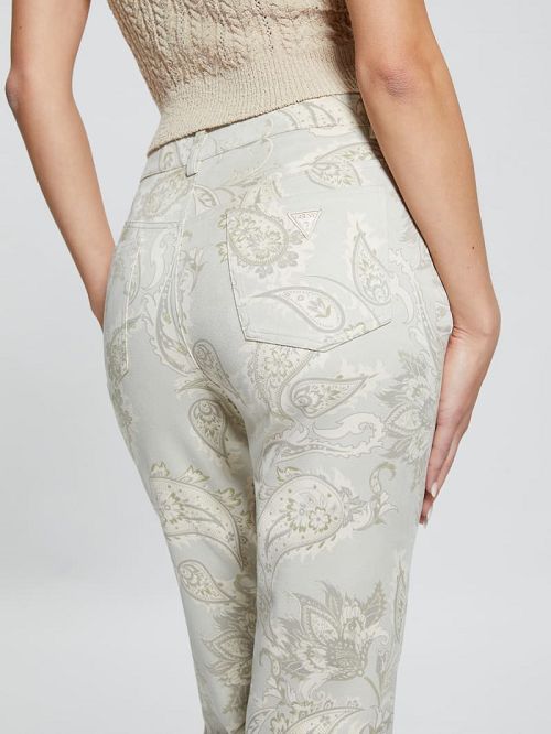 Guess Sexy Faux-Suede Bootcut Pants Beige | GUESS-SN28315