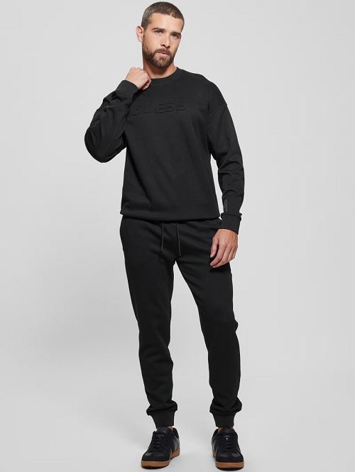 Guess Sheen Cuffed Pants Zwart | GUESS-SN31591