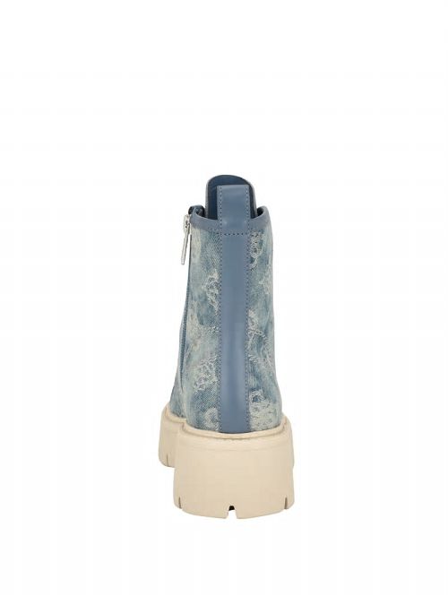Guess Shutter Denim Peony Utility Boots Blauw | GUESS-SN29927
