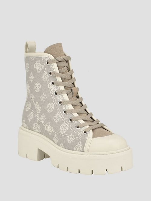 Guess Shutter Peony Utility Boots Beige | GUESS-SN29944