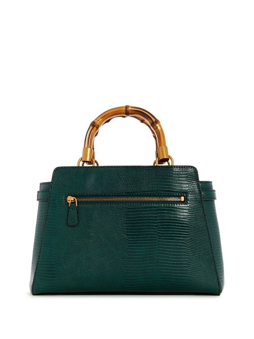 Guess Sibel Bamboo Handle Satchel Groen | GUESS-SN29321