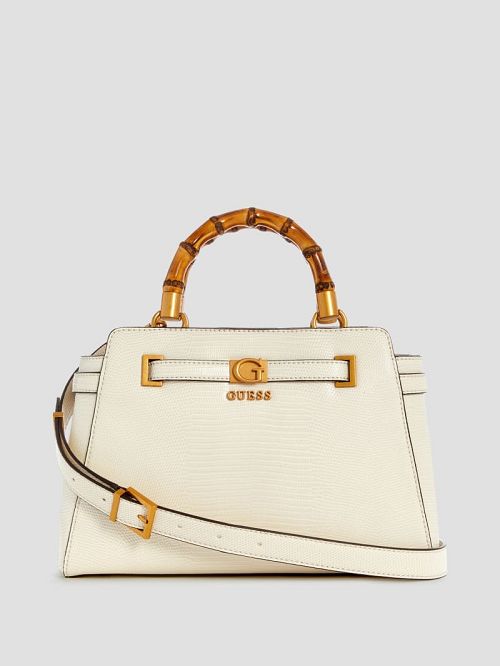 Guess Sibel Bamboo Handle Satchel Wit | GUESS-SN29330