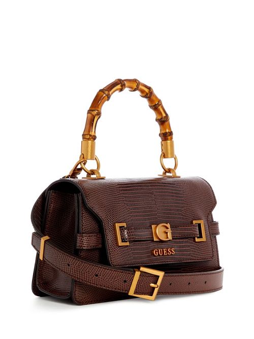 Guess Sibel Top-Handle Flap Bag Bruin | GUESS-SN28687