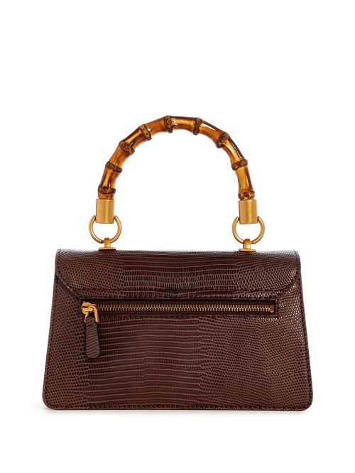 Guess Sibel Top-Handle Flap Bag Bruin | GUESS-SN28687