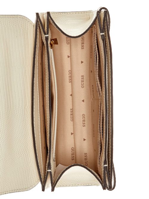 Guess Sibel Top-Handle Flap Bag Wit | GUESS-SN29329