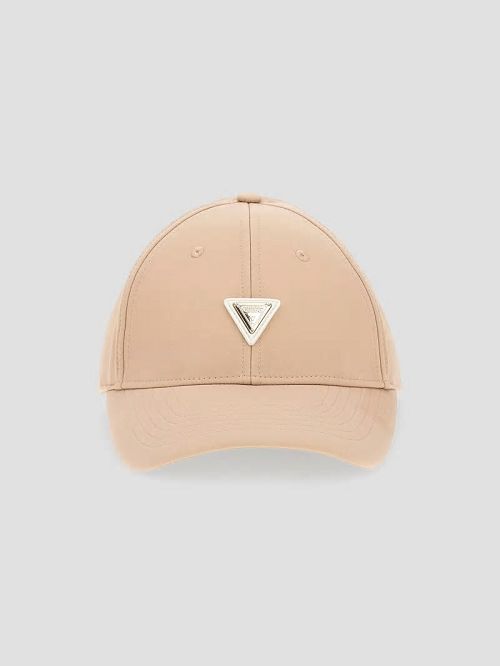 Guess Signature Triangle Baseball Hat Beige | GUESS-SN30175