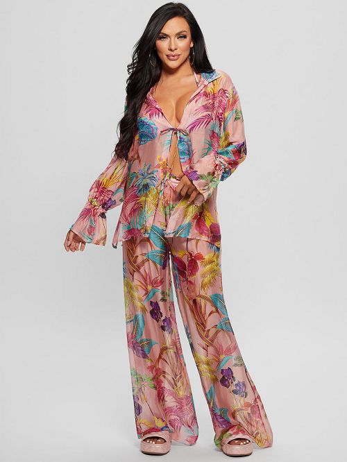 Guess Silk-Blend Swim Cover-Up Multi | GUESS-SN28552