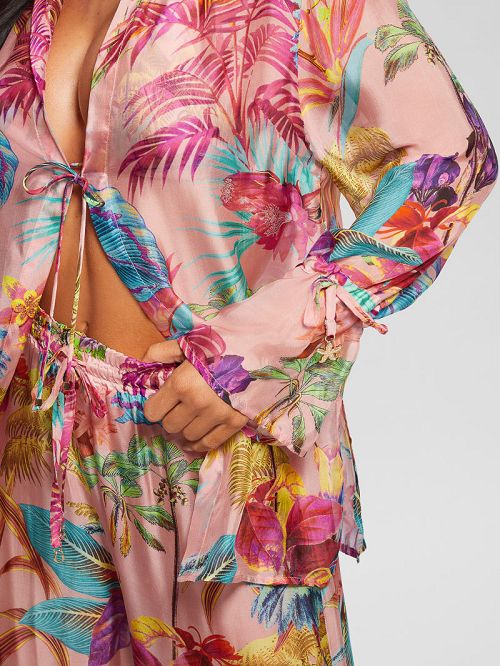 Guess Silk-Blend Swim Cover-Up Multi | GUESS-SN28552