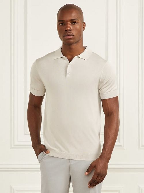 Guess Silk Polo Grijs | GUESS-SN31184