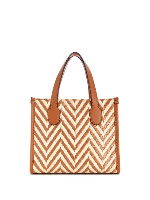 Guess Silvana Chevron Mini Tote Bruin | GUESS-SN28939