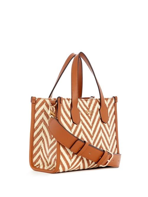 Guess Silvana Chevron Mini Tote Bruin | GUESS-SN29440