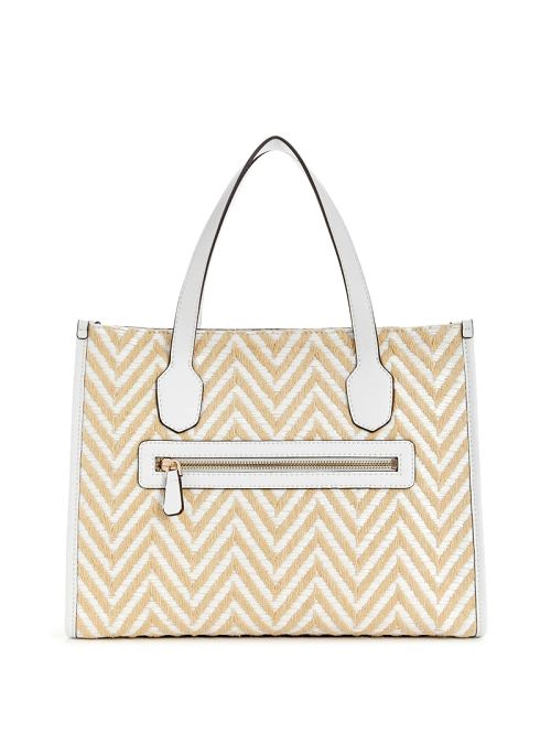 Guess Silvana Chevron Tote Wit | GUESS-SN29421