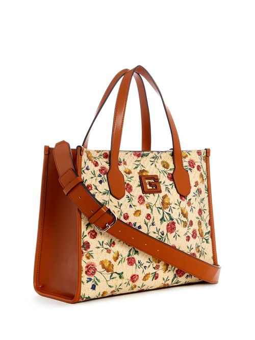 Guess Silvana Floral Straw Tote Multi | GUESS-SN29407