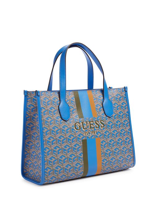 Guess Silvana G Cube Tote Turquoise | GUESS-SN28768