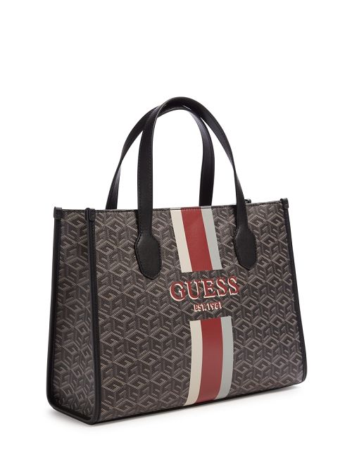Guess Silvana G Cube Tote Zwart | GUESS-SN28723
