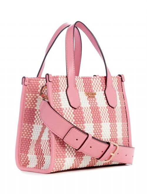 Guess Silvana Gingham Mini Tote Roze | GUESS-SN29411
