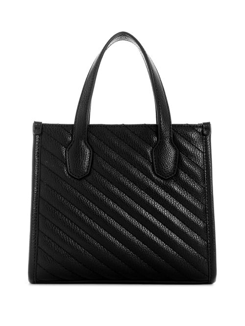 Guess Silvana Mini Woven Tote Zwart | GUESS-SN29439