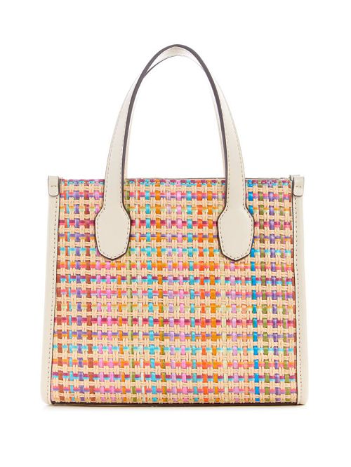Guess Silvana Multicolor Straw Mini Tote Wit | GUESS-SN29380