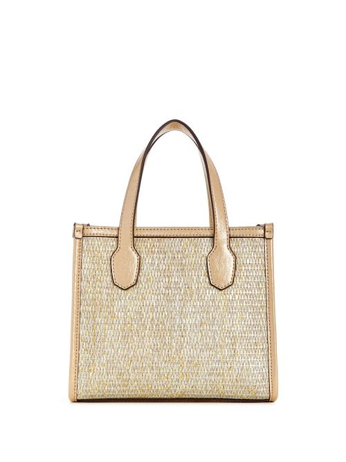 Guess Silvana Raffia Mini Tote Goud | GUESS-SN29358