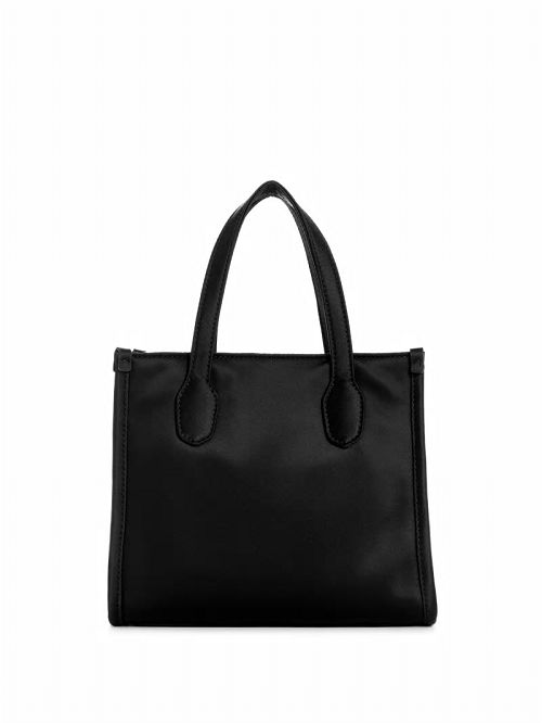 Guess Silvana Satin Mini Tote Zwart | GUESS-SN28721