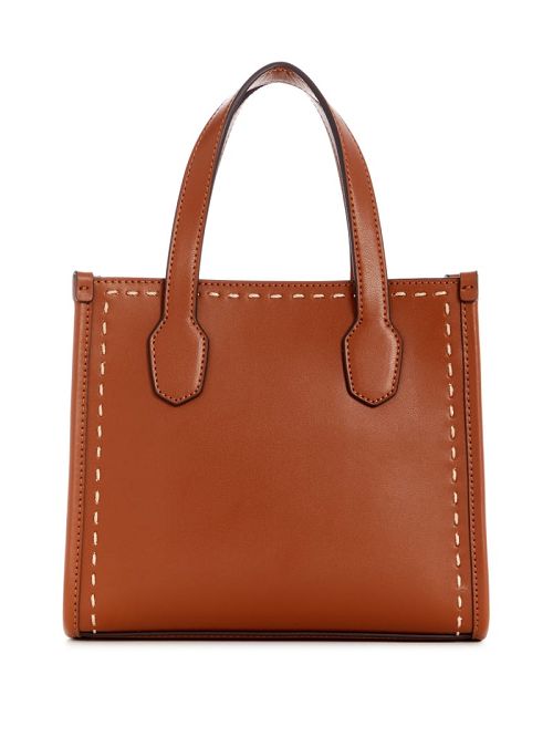 Guess Silvana Stitched Mini Tote Bruin | GUESS-SN29349