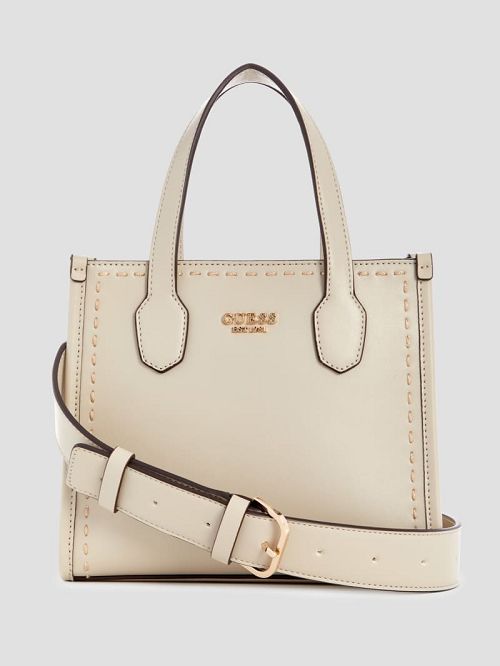 Guess Silvana Stitched Mini Tote Bruin | GUESS-SN29404