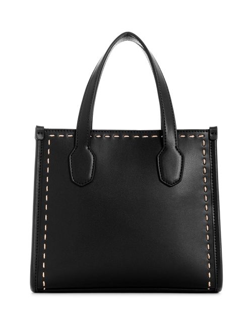 Guess Silvana Stitched Mini Tote Zwart | GUESS-SN28882