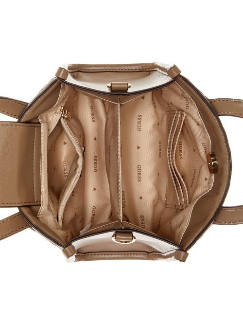 Guess Silvana Woven Mini Tote Bruin | GUESS-SN29021