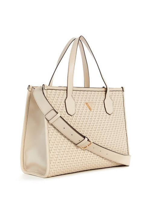 Guess Silvana Woven Tote Wit | GUESS-SN29465